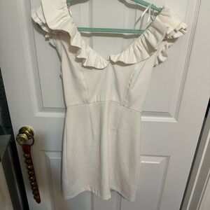 DO+BE Cream Ruffled Dress